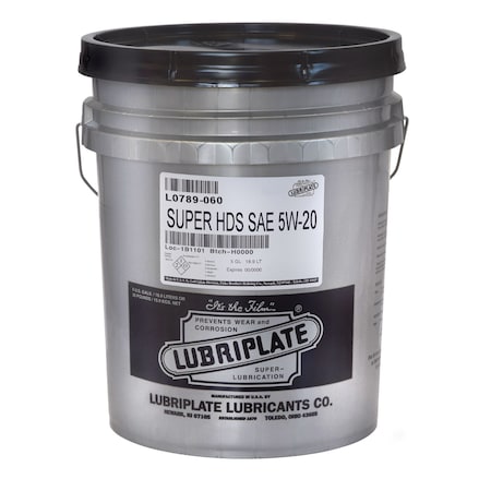 Lubriplate Motor Oil, 5 gal, Pail, Amber L0789-060